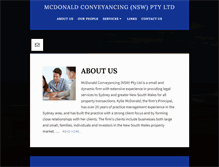 Tablet Screenshot of mcdconveyancingnsw.com.au
